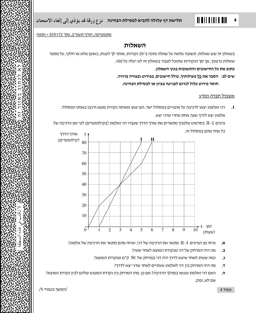 שאלון 172 חורף 2022 – עמוד שאלות 1