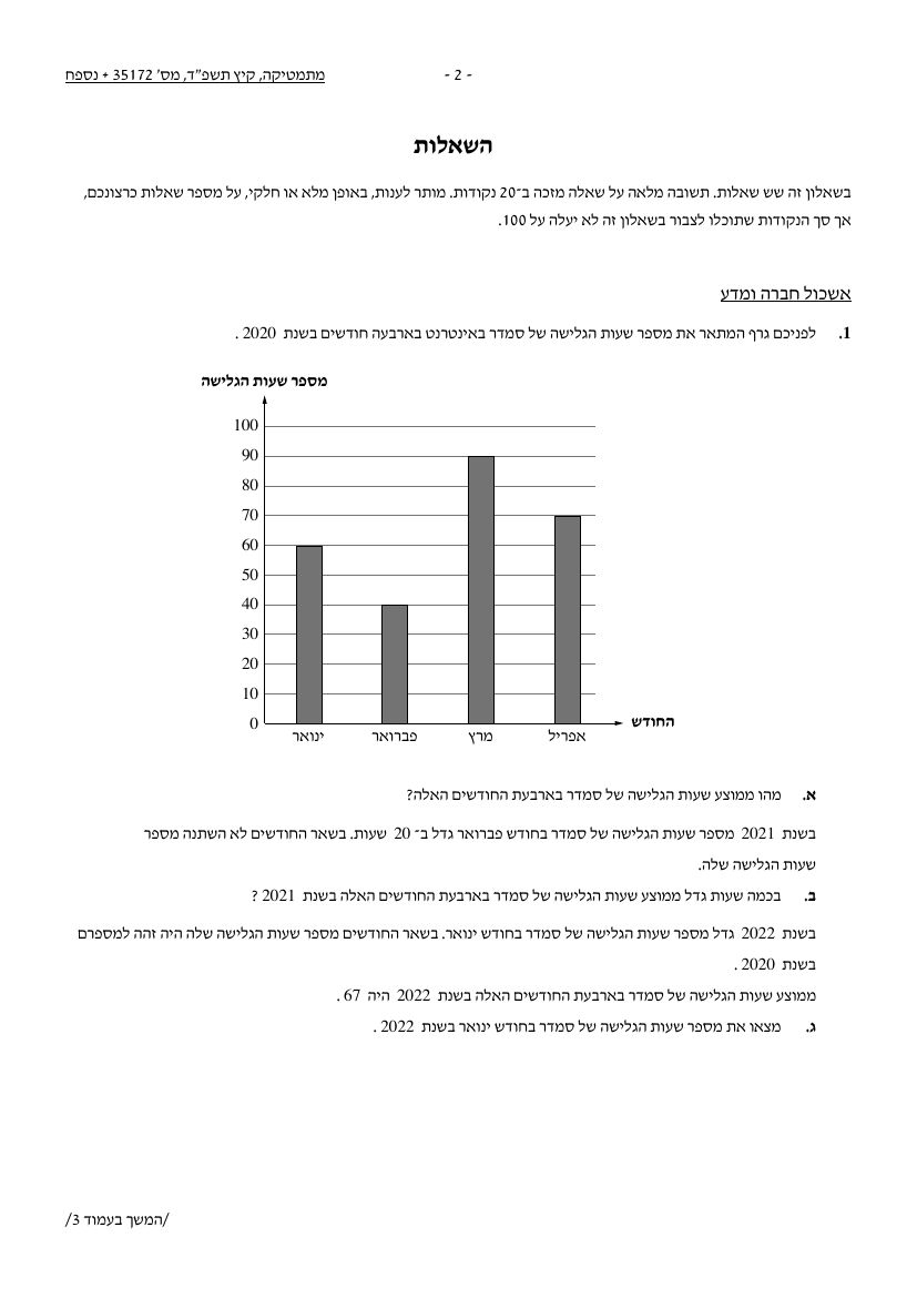 שאלון 172 קיץ 2024 מועד א' – עמוד 2