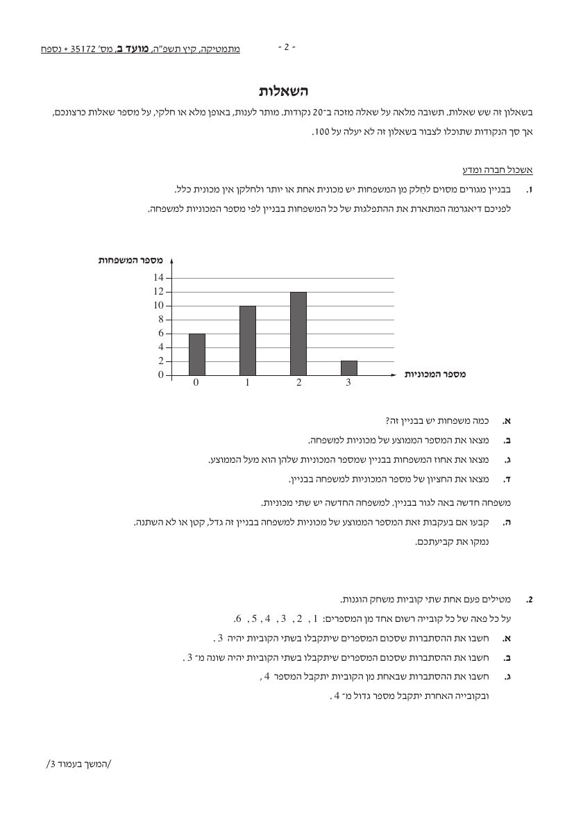 שאלון 172 קיץ 2025 מועד ב' – עמוד 2