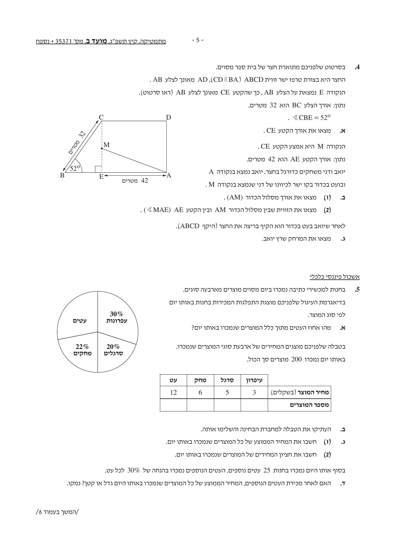 שאלון 371 קיץ 2023 מועד ב' – עמוד 4