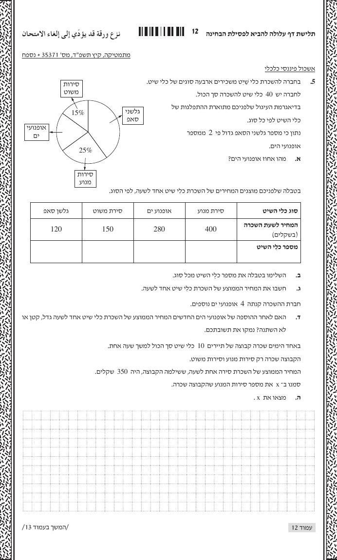 שאלון 371 קיץ 2024 מועד א' – עמוד 5