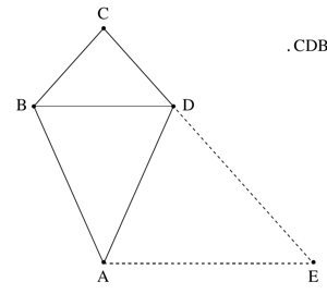 דלתון ABCD והנקודה E – הסרטוט מהשאלון